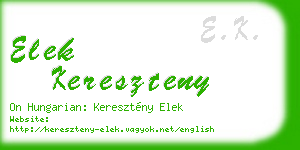 elek kereszteny business card